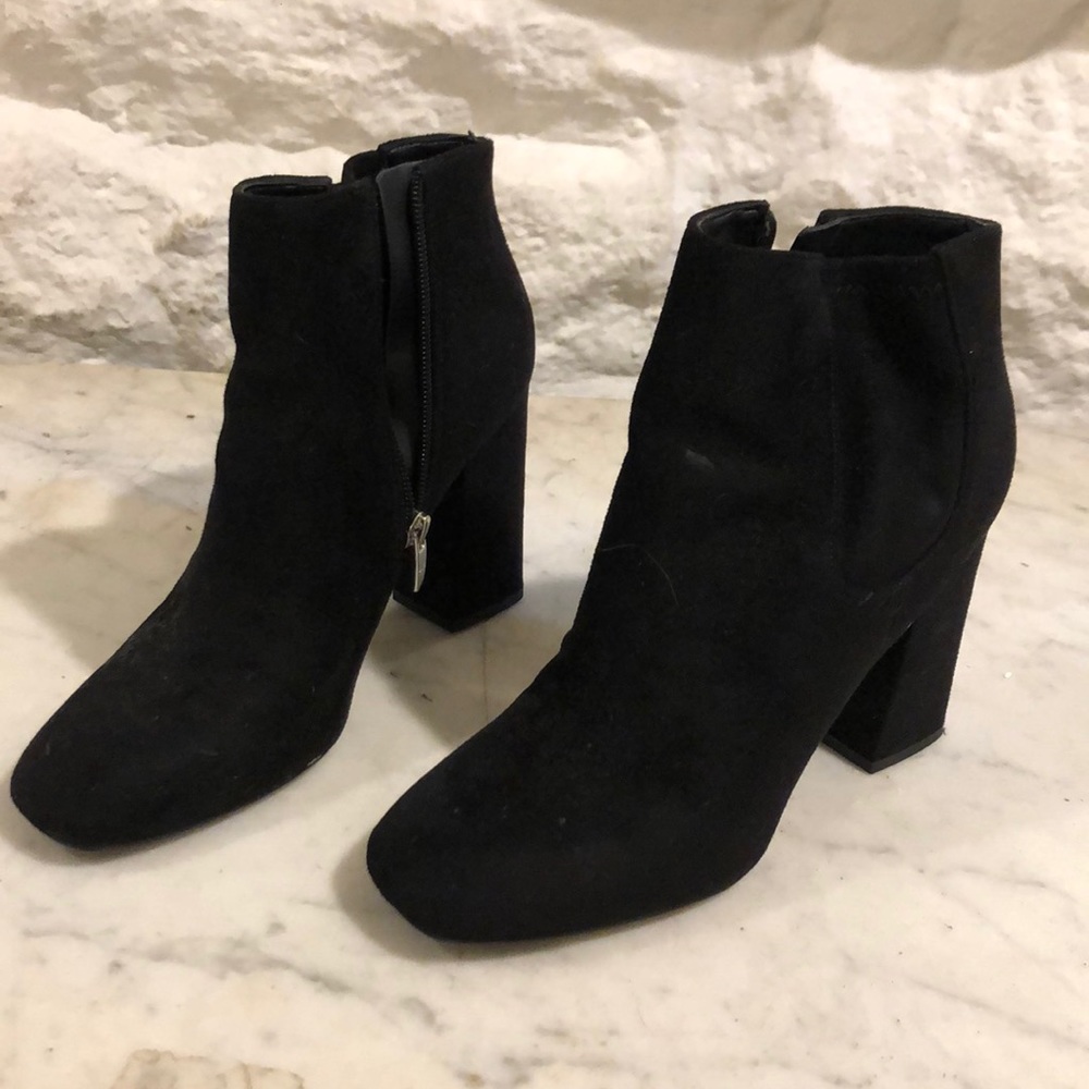 Marc Fisher Black Suede Booties